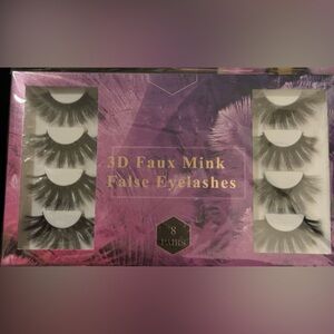 3D Faux Mink False Eyelashes - 8 Pairs